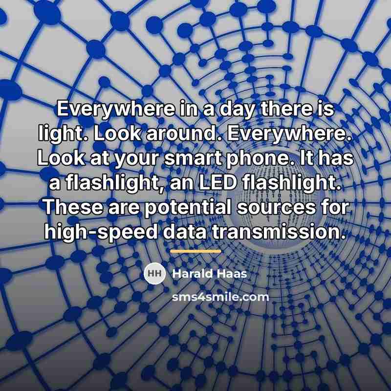 “Everywhere in a day there is light. Look around. Everywhere.…” quote by Harald Haas