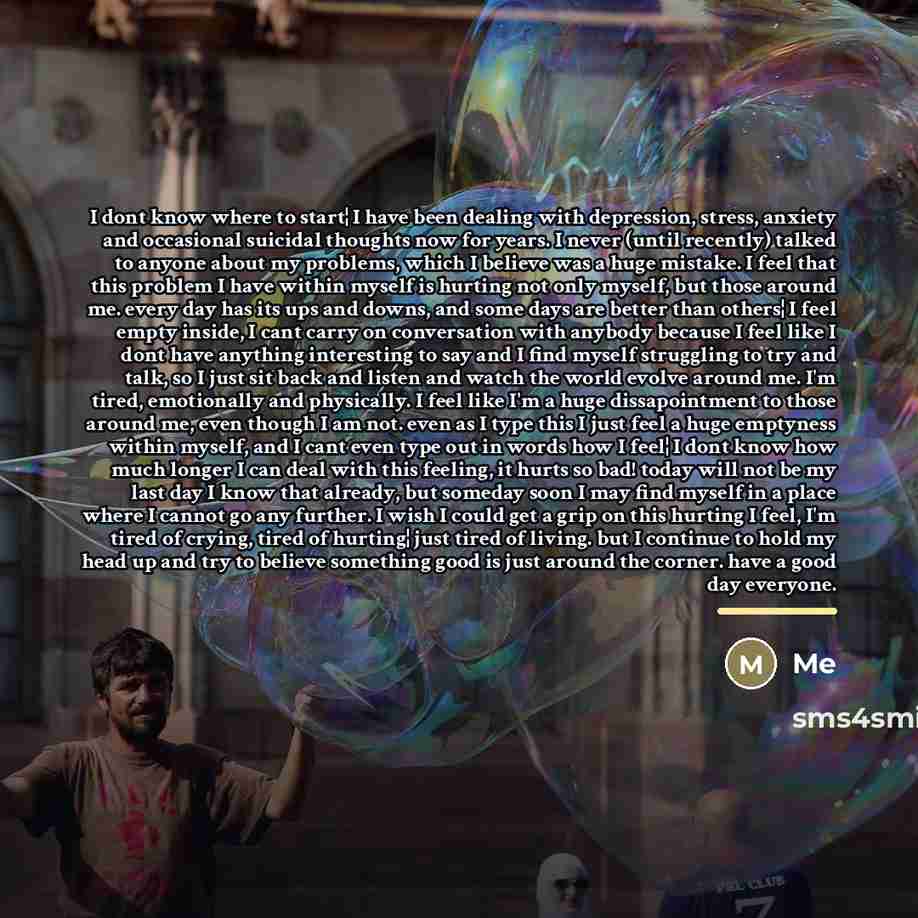 “I dont know where to start¦ I have been dealing…” quote by Me
