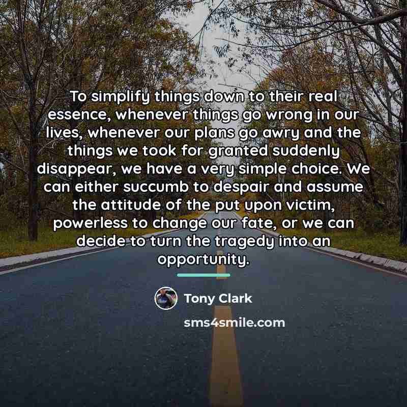 “To simplify things down to their real essence, whenever things…” quote by Tony Clark