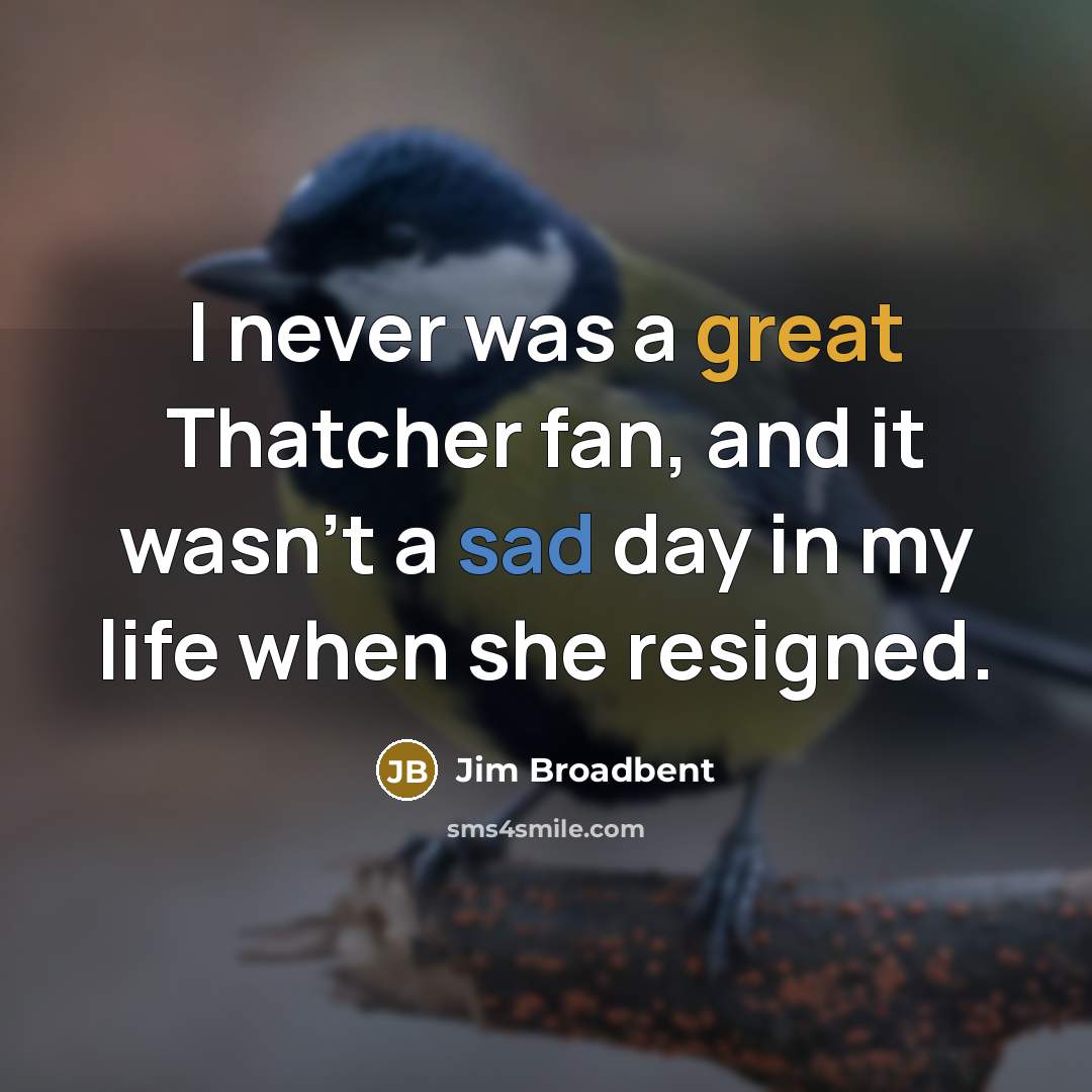 “I never was a great Thatcher fan, and it wasn't…” quote by Jim Broadbent