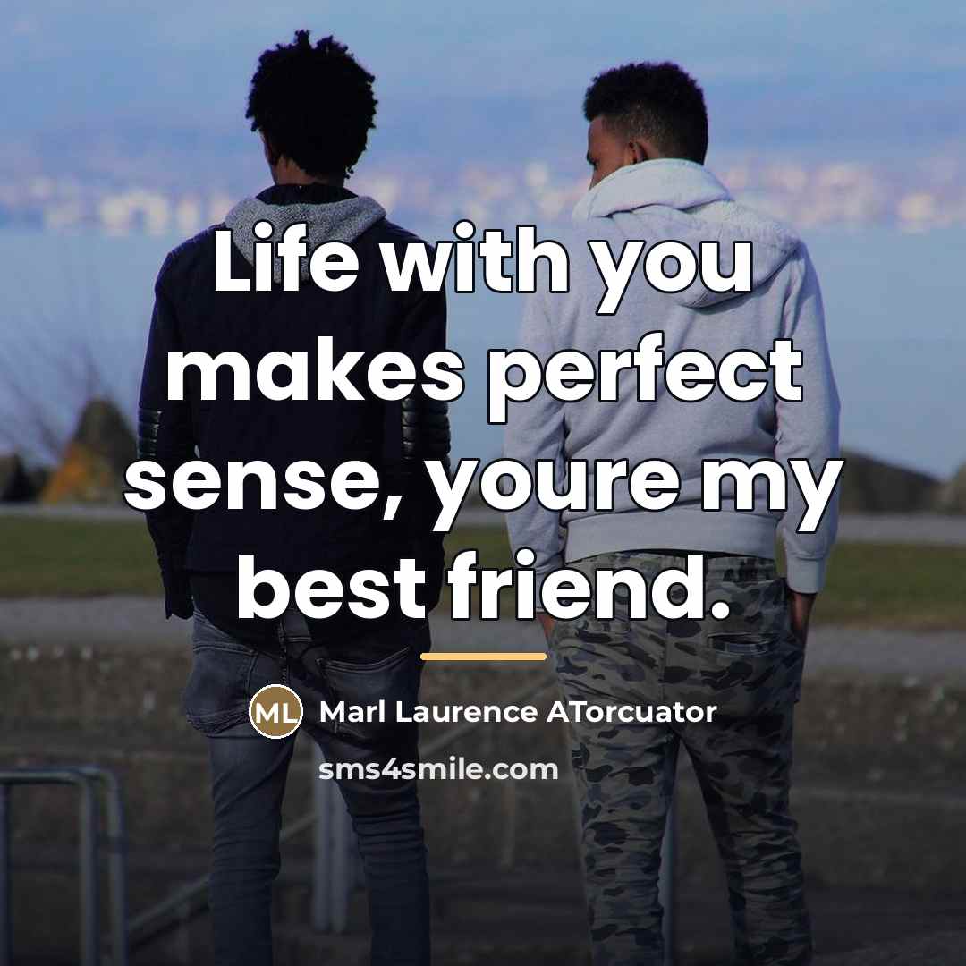 “Life with you makes perfect sense, youre my best friend.…” quote by Marl Laurence ATorcuator