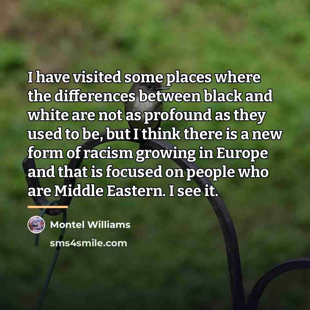 “I have visited some places where the differences between black…” quote by Montel Williams