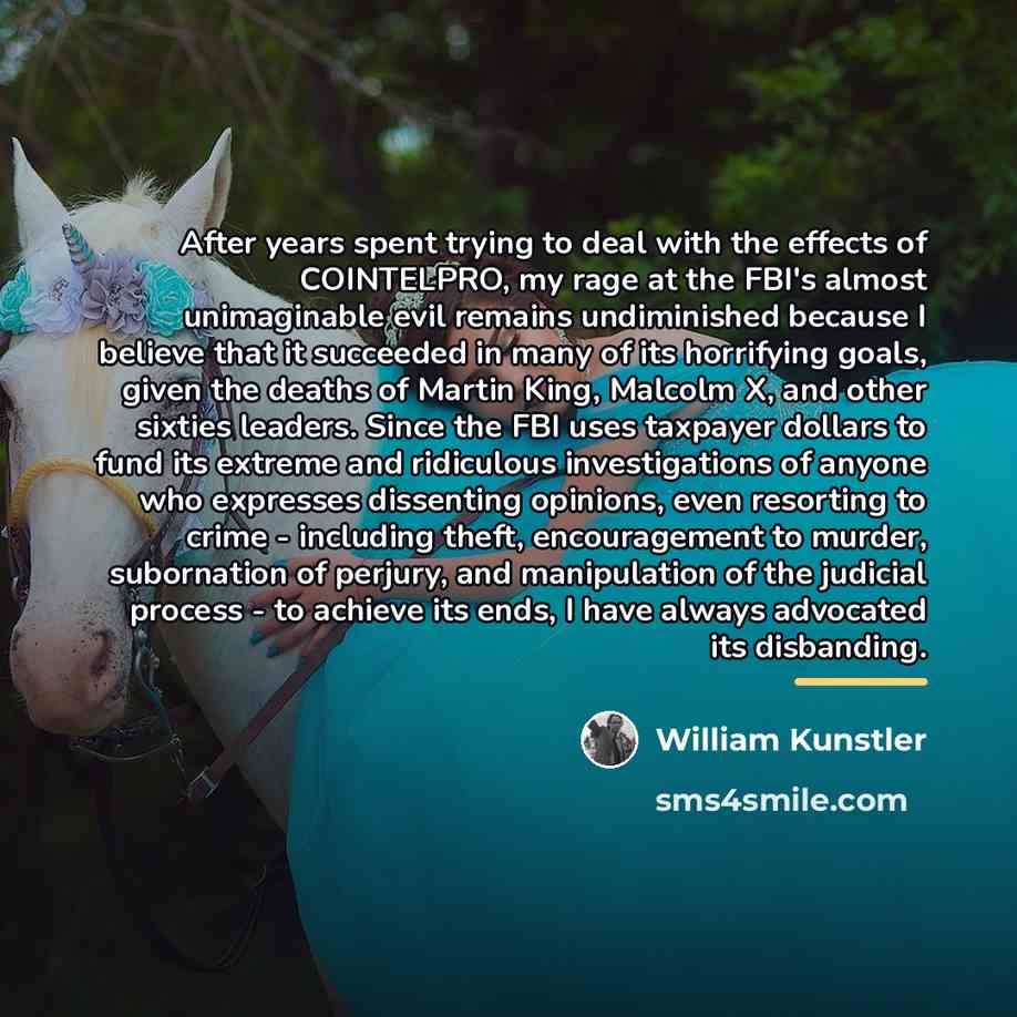 “After years spent trying to deal with the effects of…” quote by William Kunstler