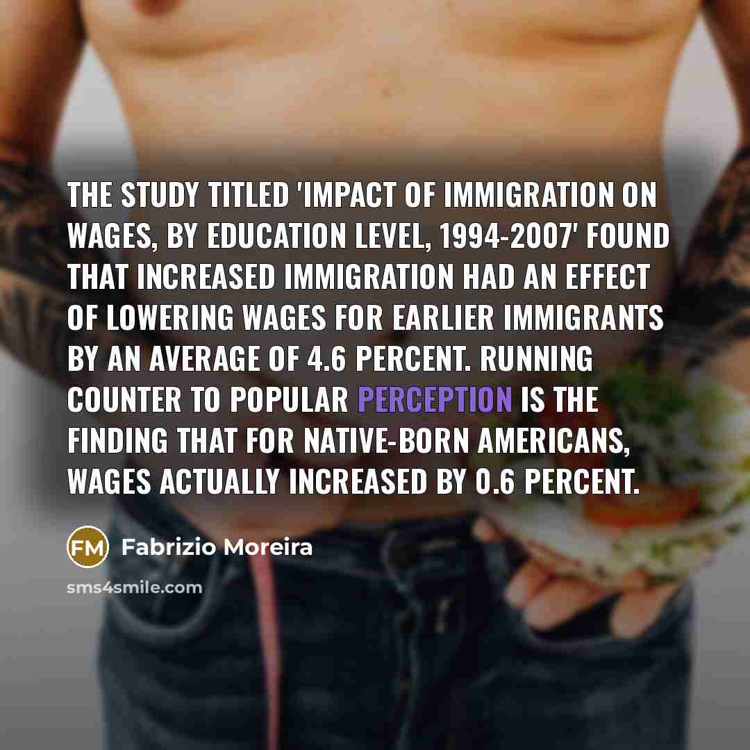 “The study titled 'Impact of Immigration on Wages, by Education…” quote by Fabrizio Moreira