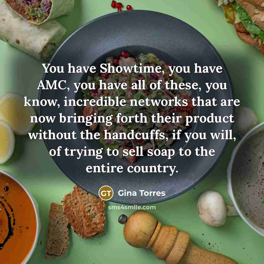 “You have Showtime, you have AMC, you have all of…” quote by Gina Torres
