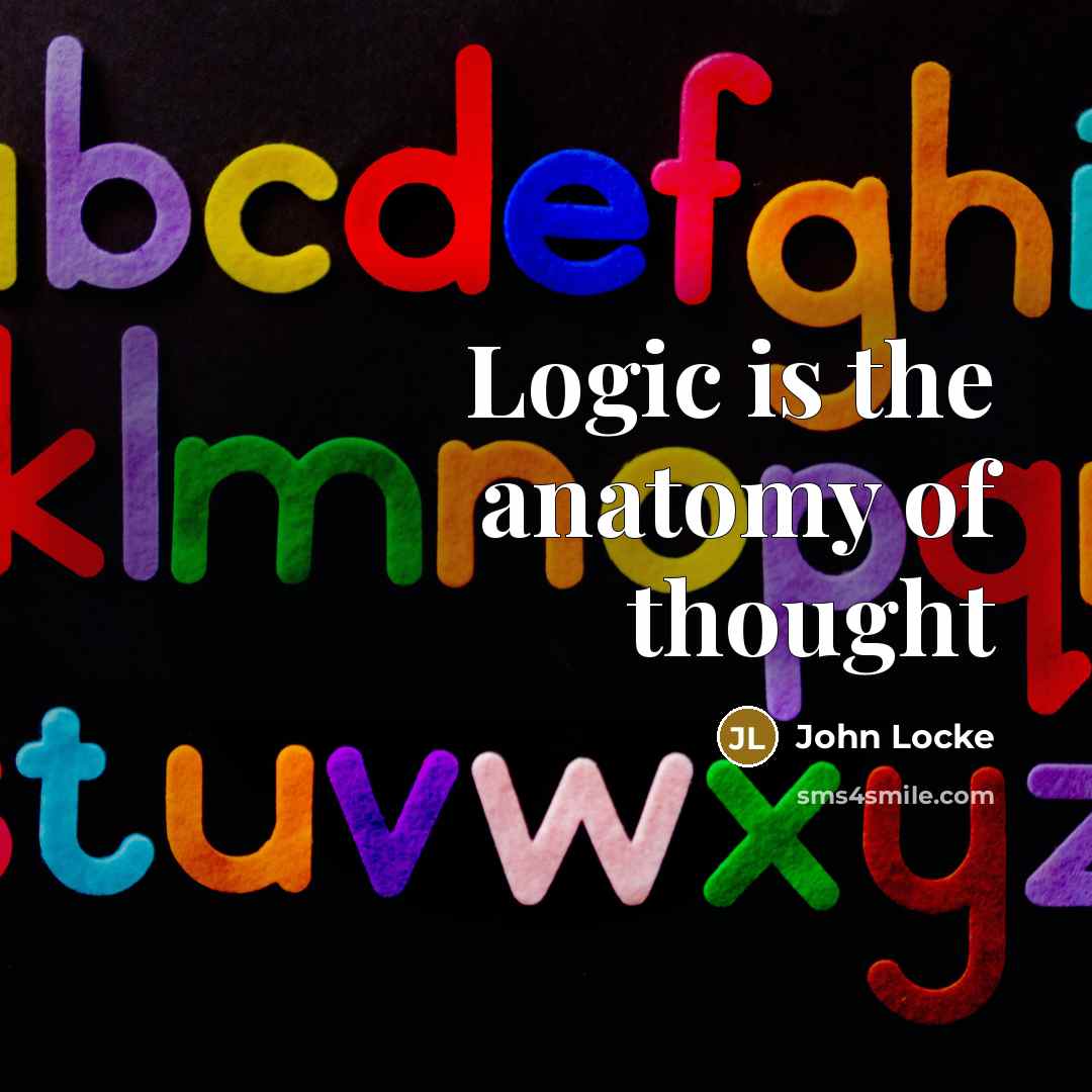“Logic is the anatomy of thought…” quote by John Locke