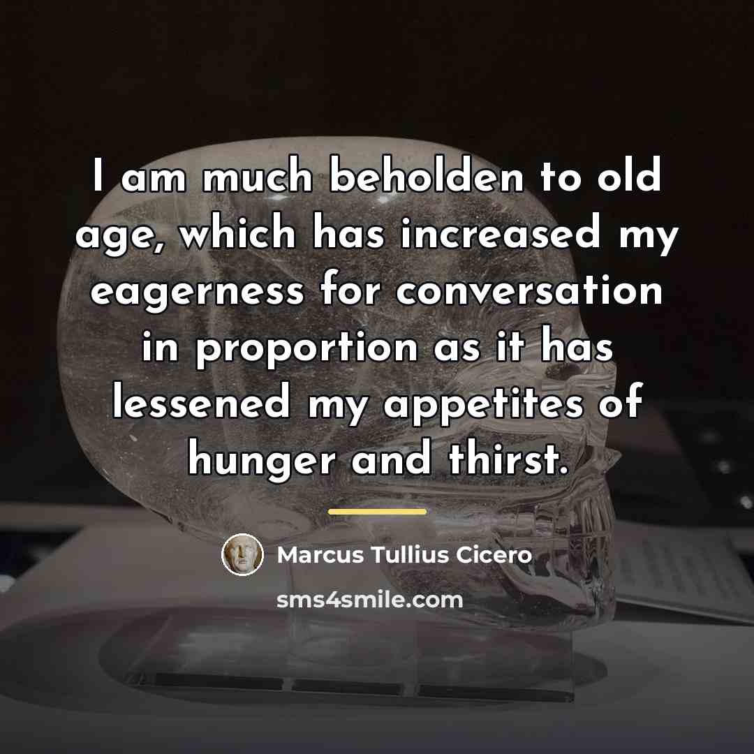 “I am much beholden to old age, which has increased…” quote by Marcus Tullius Cicero