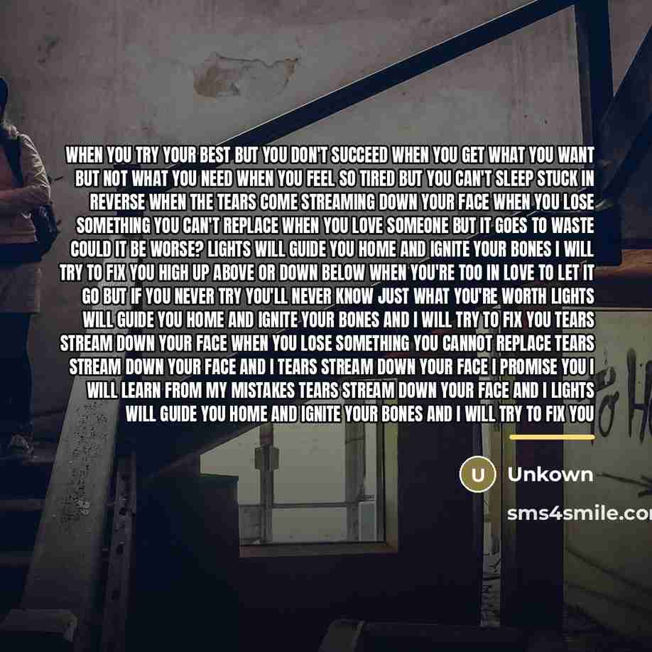 “When you try your best but you don't succeed When…” quote by Unkown