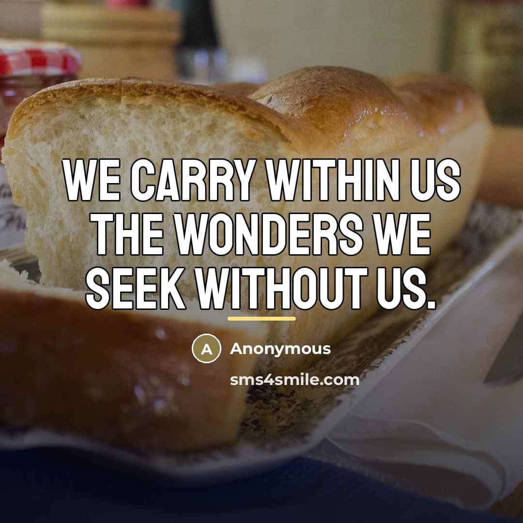“We carry within us the wonders we seek without us.…” quote by Anonymous