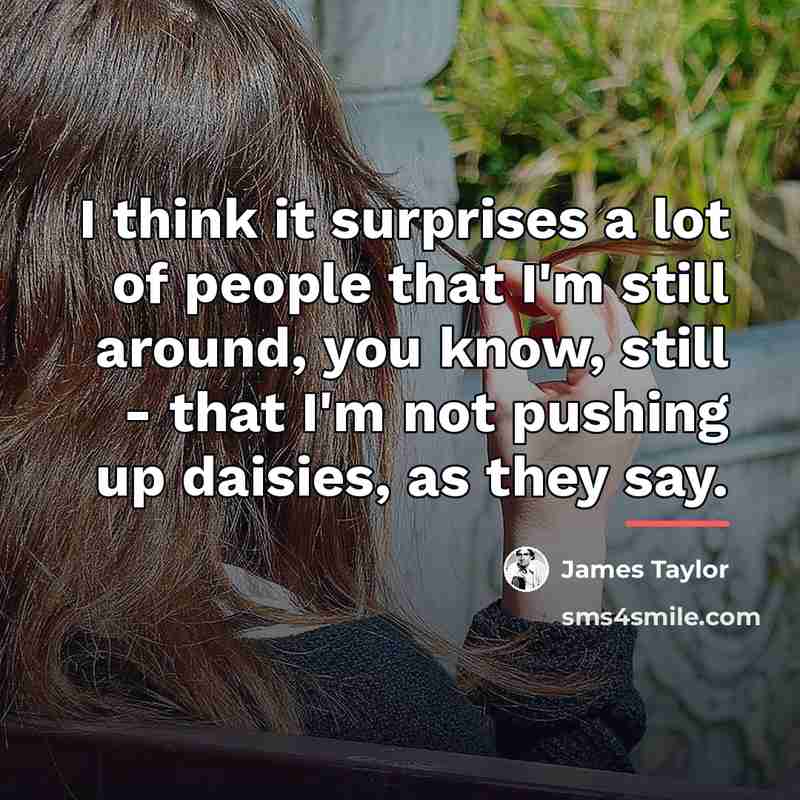 “I think it surprises a lot of people that I'm…” quote by James Taylor