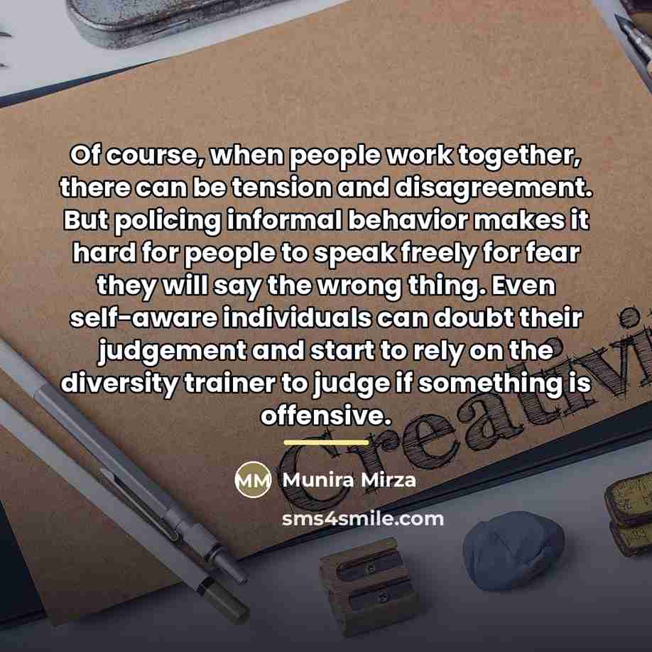 “Of course, when people work together, there can be tension…” quote by Munira Mirza