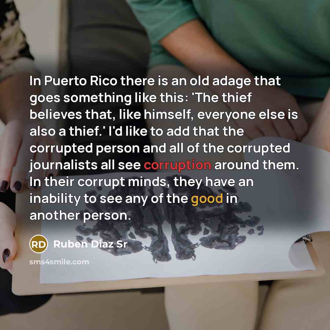 “In Puerto Rico there is an old adage that goes…” quote by Ruben Diaz Sr