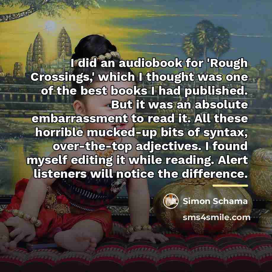 “I did an audiobook for 'Rough Crossings,' which I thought…” quote by Simon Schama