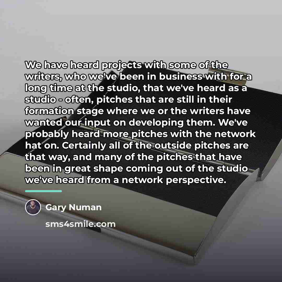 “We have heard projects with some of the writers, who…” quote by Gary Numan