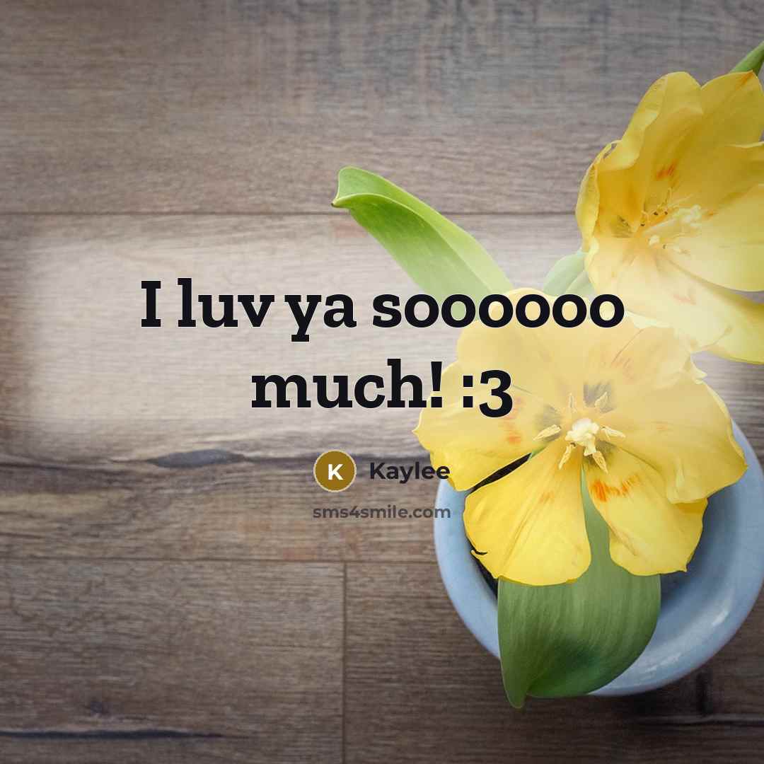 “I luv ya soooooo much! :3…” quote by Kaylee