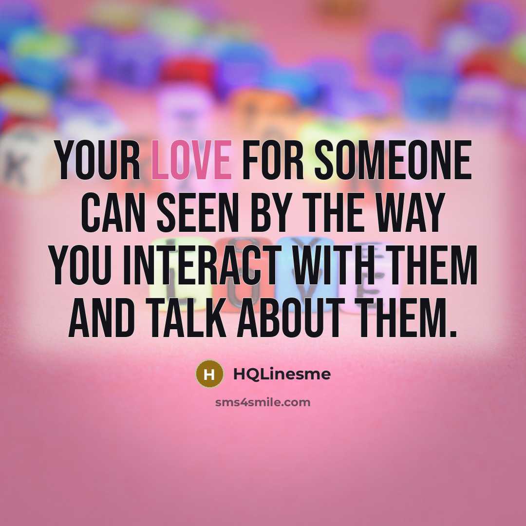 “Your love for someone can seen by the way you…” quote by HQLinesme