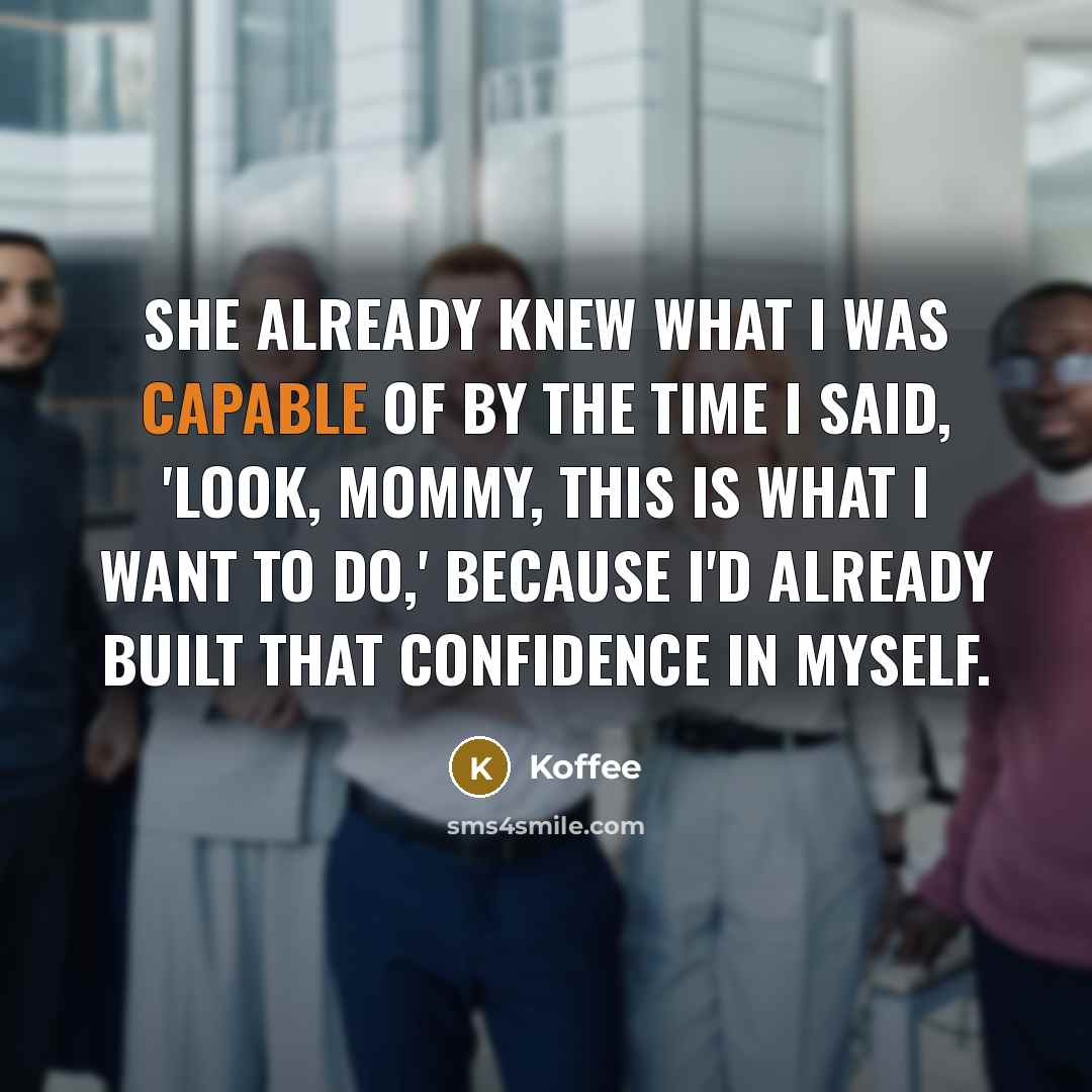 “She already knew what I was capable of by the…” quote by Koffee