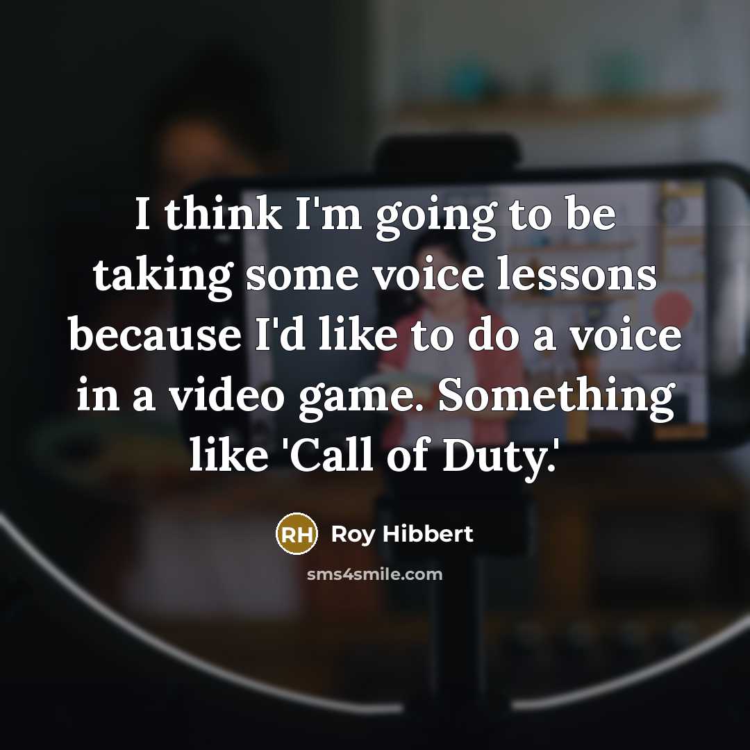 “I think I'm going to be taking some voice lessons…” quote by Roy Hibbert