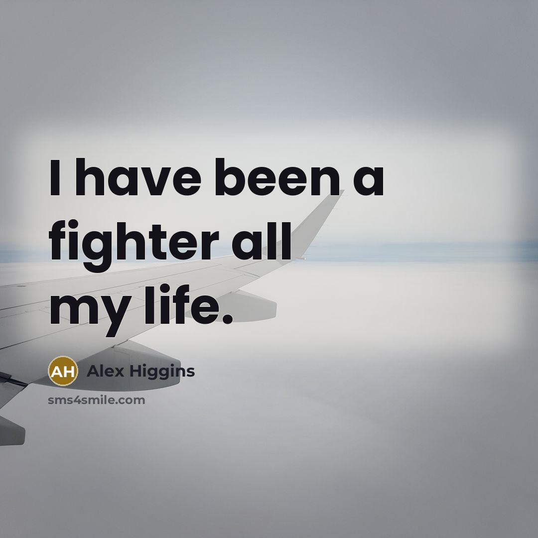 “I have been a fighter all my life.…” quote by Alex Higgins