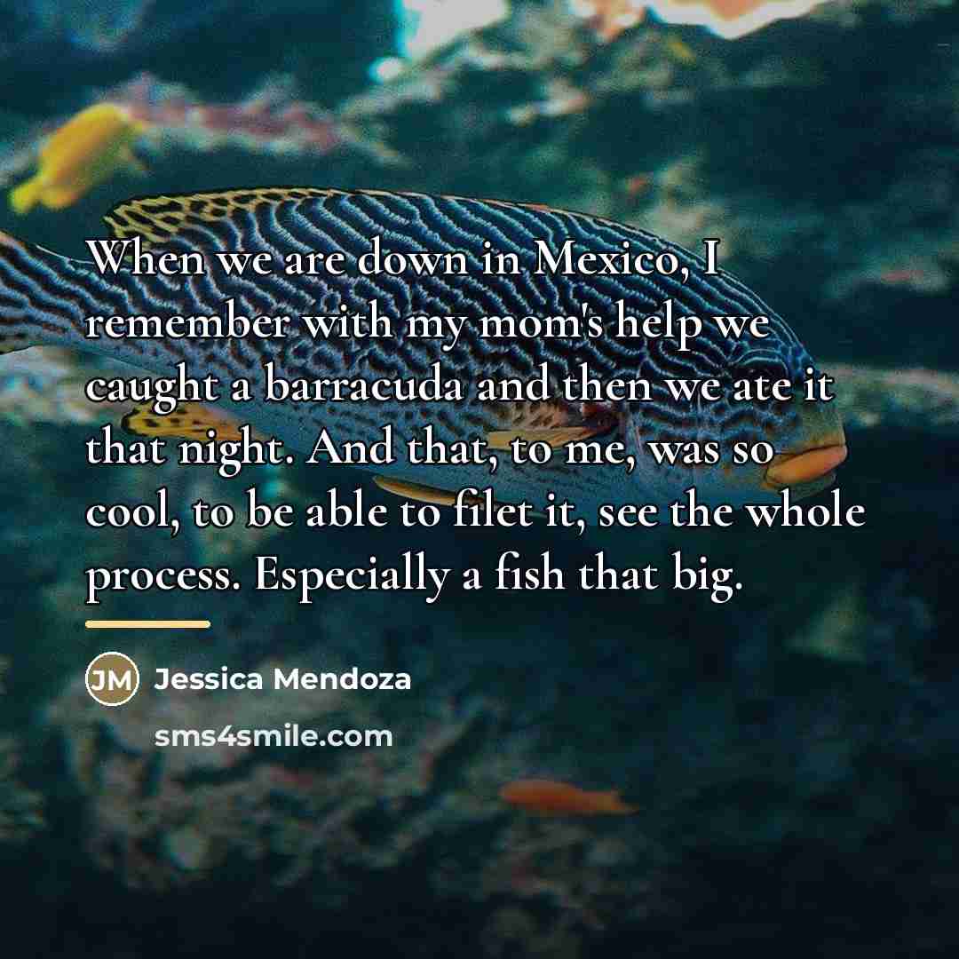 “When we are down in Mexico, I remember with my…” quote by Jessica Mendoza