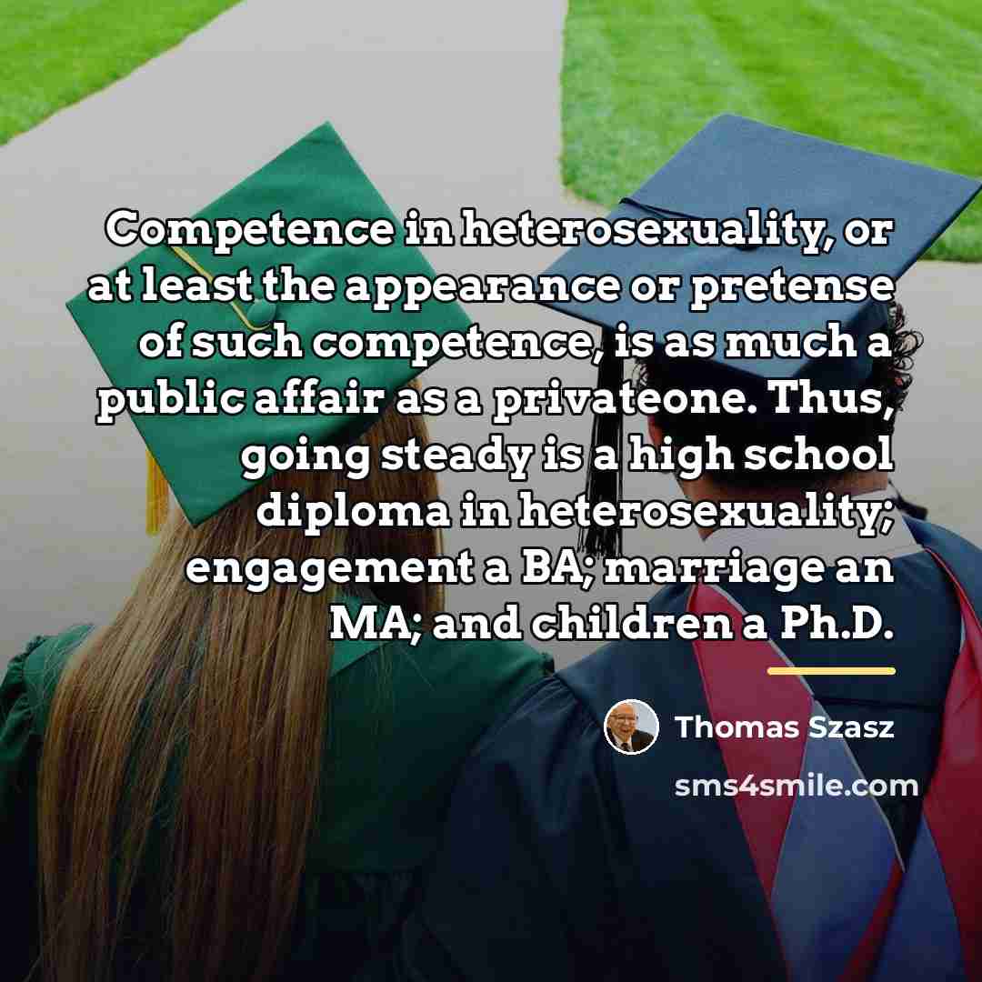 “Competence in heterosexuality, or at least the appearance or pretense…” quote by Thomas Szasz
