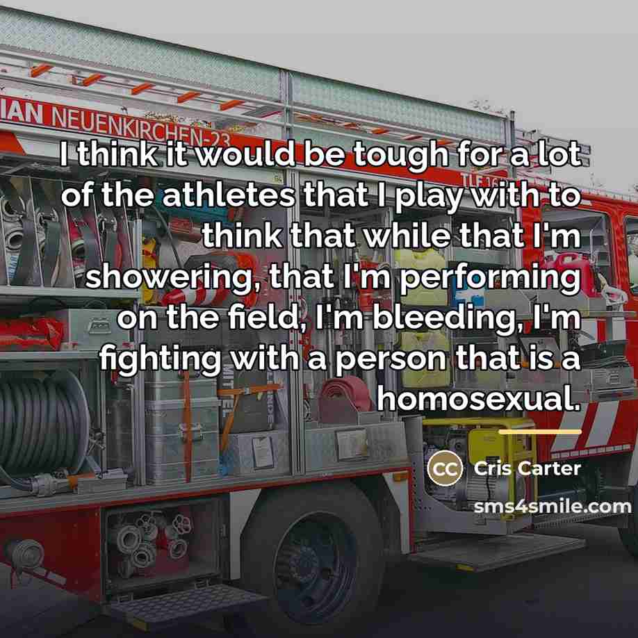 “I think it would be tough for a lot of…” quote by Cris Carter