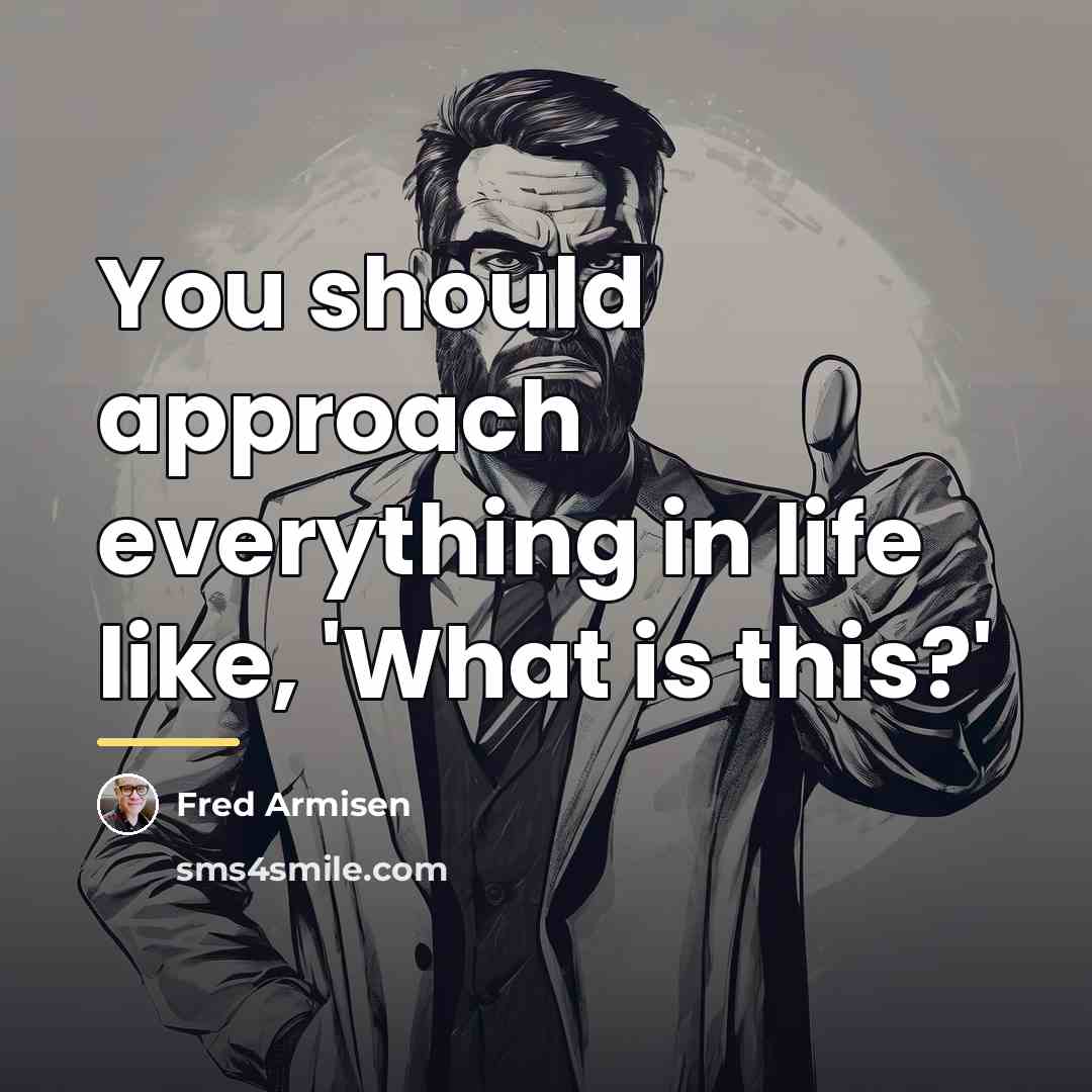 “You should approach everything in life like, 'What is this?'…” quote by Fred Armisen