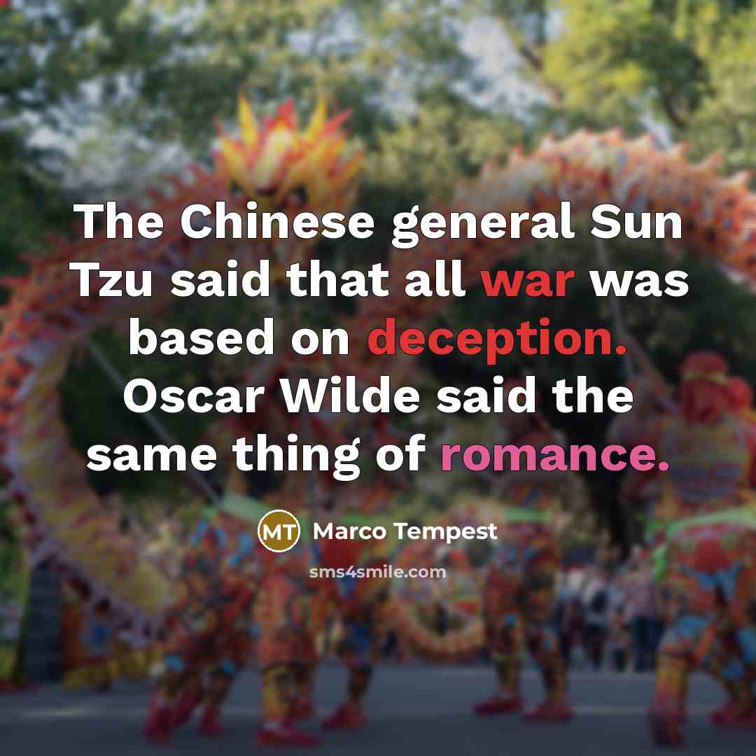 “The Chinese general Sun Tzu said that all war was…” quote by Marco Tempest