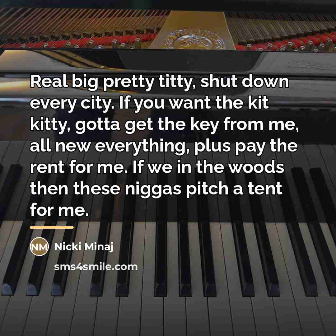 “Real big pretty titty, shut down every city. If you…” quote by Nicki Minaj