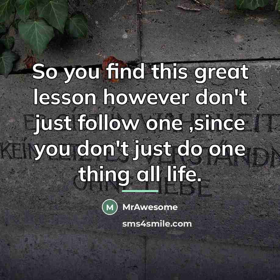 “So you find this great lesson however don't just follow…” quote by MrAwesome