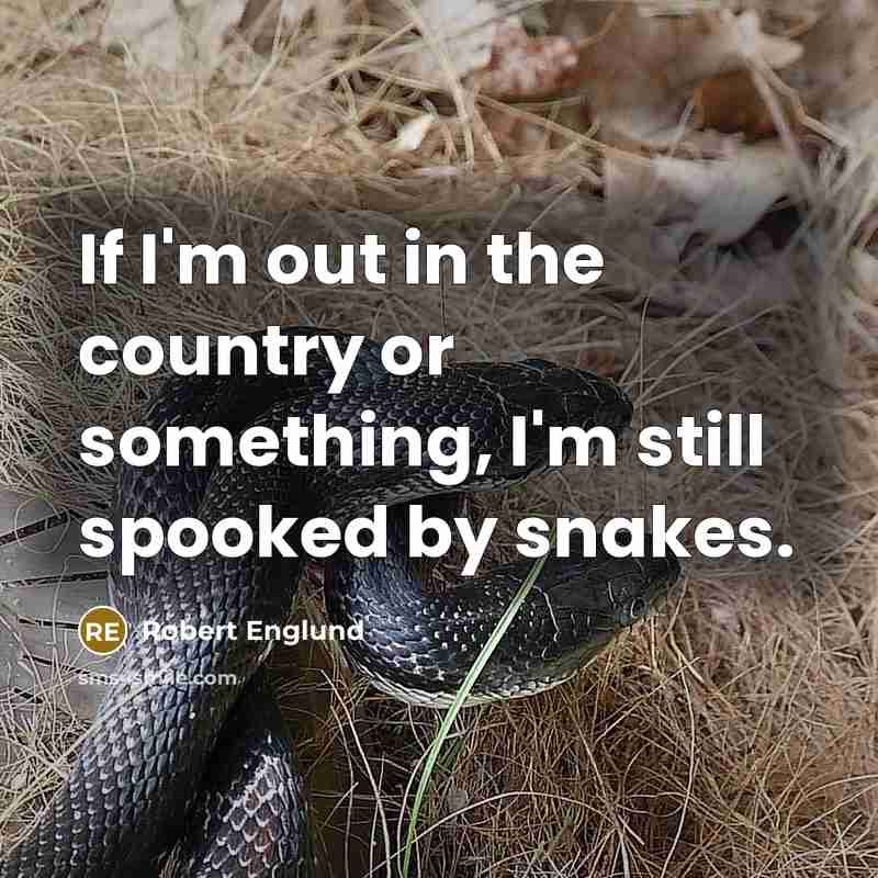 “If I'm out in the country or something, I'm still…” quote by Robert Englund