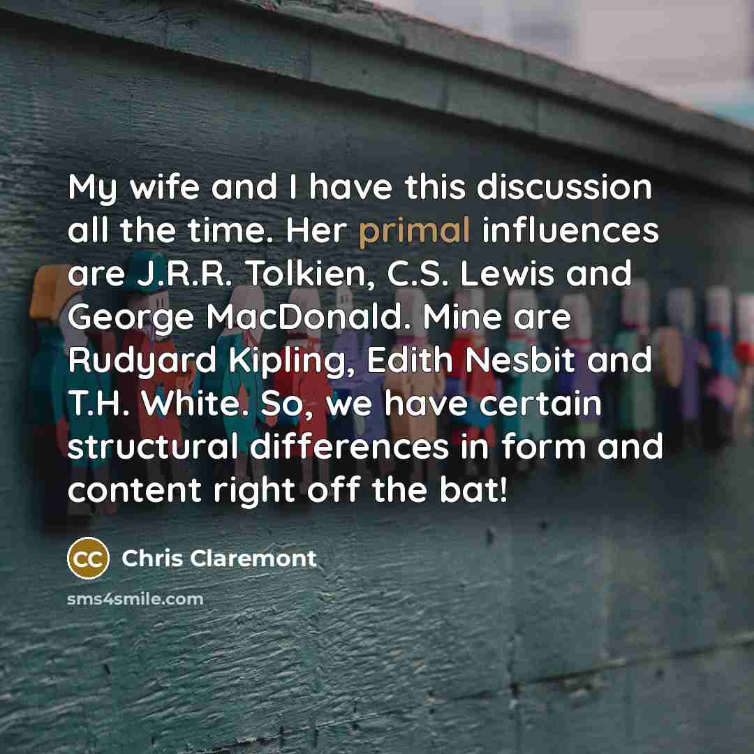 “My wife and I have this discussion all the time.…” quote by Chris Claremont