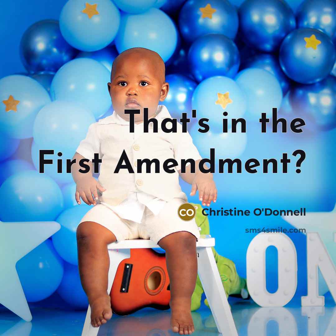 “That's in the First Amendment?…” quote by Christine O'Donnell