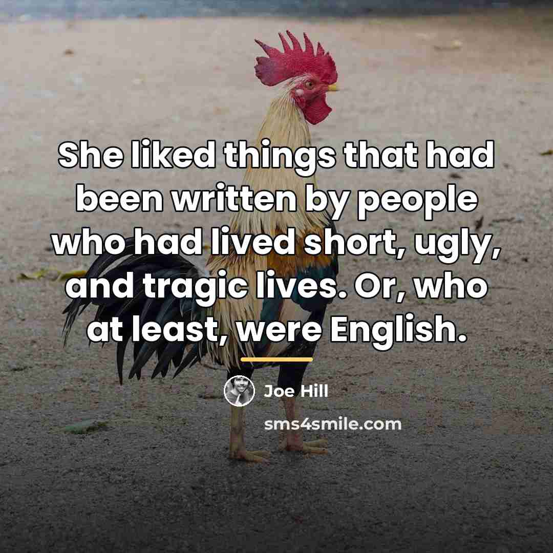 “She liked things that had been written by people who…” quote by Joe Hill