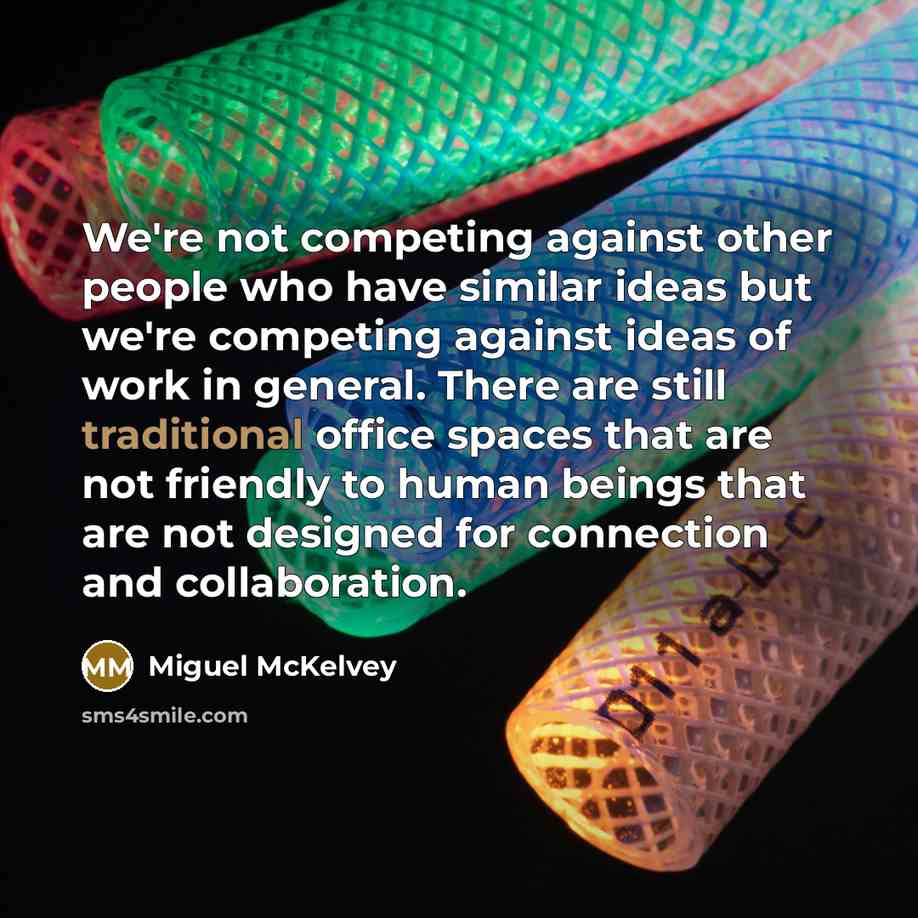 “We're not competing against other people who have similar ideas…” quote by Miguel McKelvey