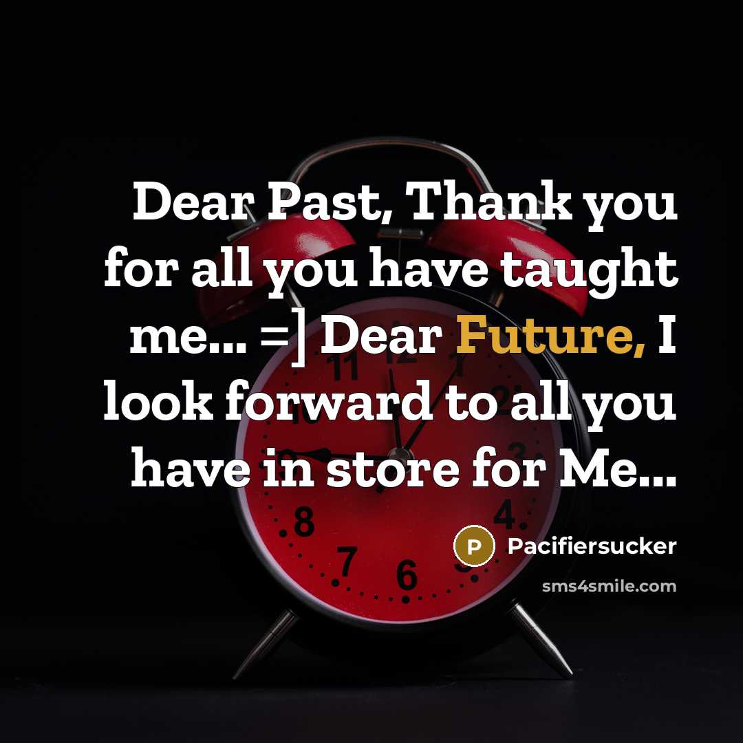 “Dear Past, Thank you for all you have taught me...…” quote by Pacifiersucker