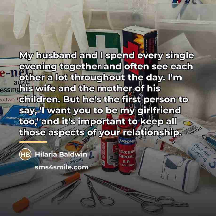 “My husband and I spend every single evening together and…” quote by Hilaria Baldwin