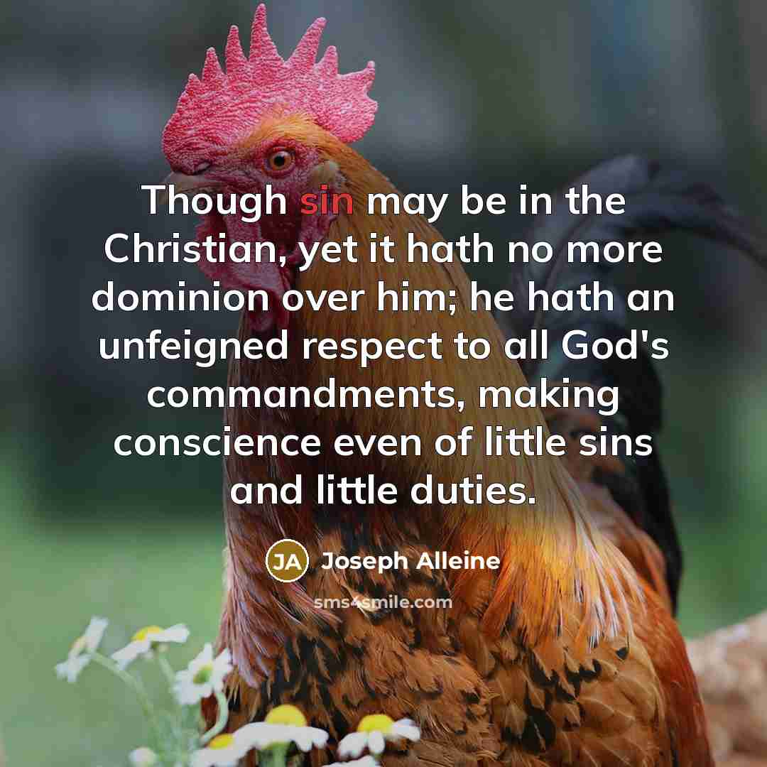“Though sin may be in the Christian, yet it hath…” quote by Joseph Alleine