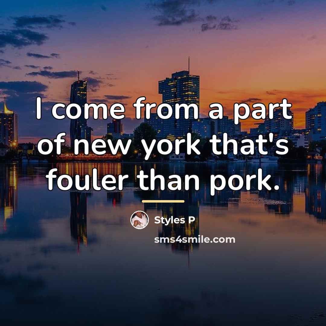“I come from a part of new york that's fouler…” quote by Styles P