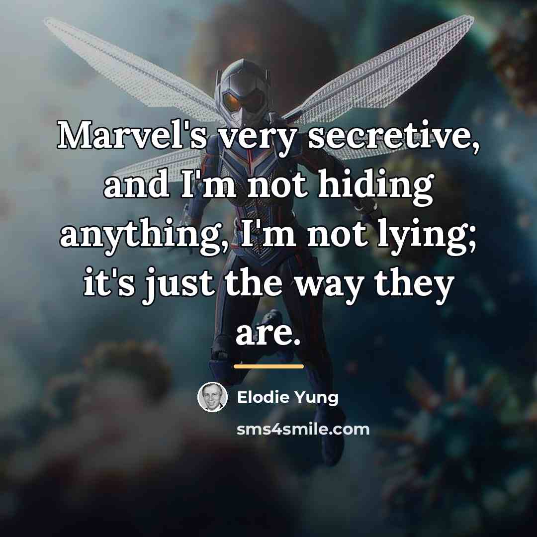 “Marvel's very secretive, and I'm not hiding anything, I'm not…” quote by Elodie Yung