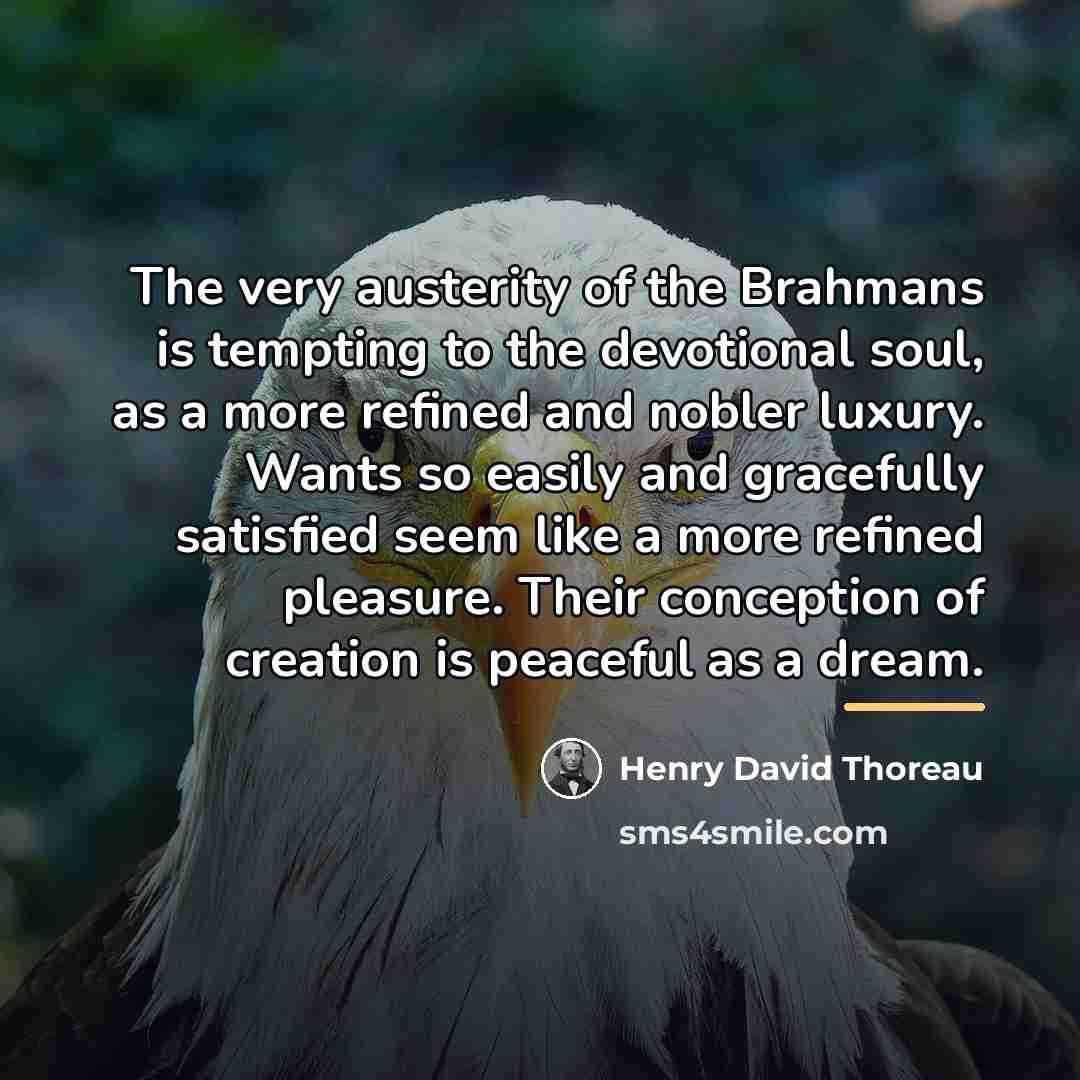 “The very austerity of the Brahmans is tempting to the…” quote by Henry David Thoreau