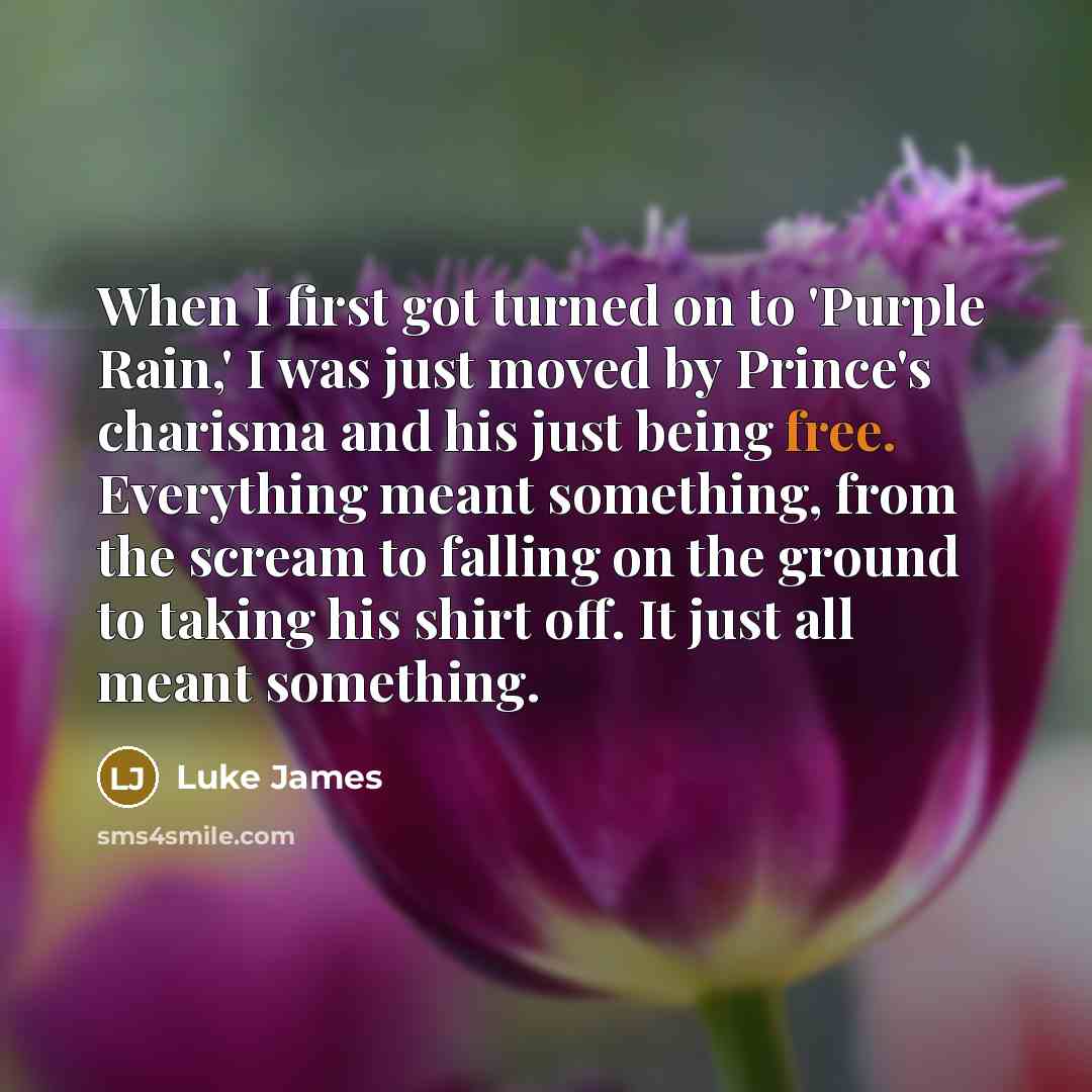 “When I first got turned on to 'Purple Rain,' I…” quote by Luke James