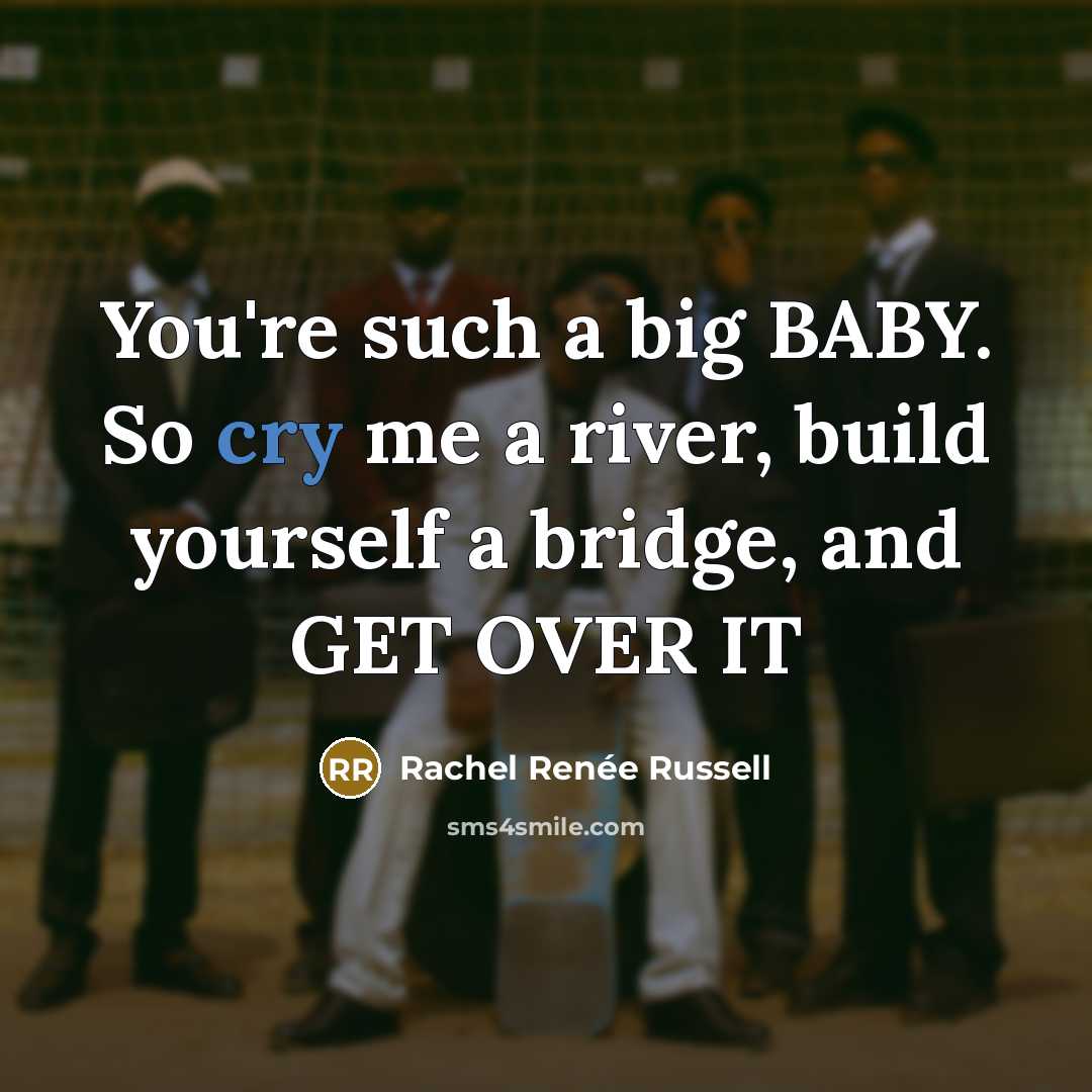 “You're such a big BABY. So cry me a river,…” quote by Rachel Renée Russell