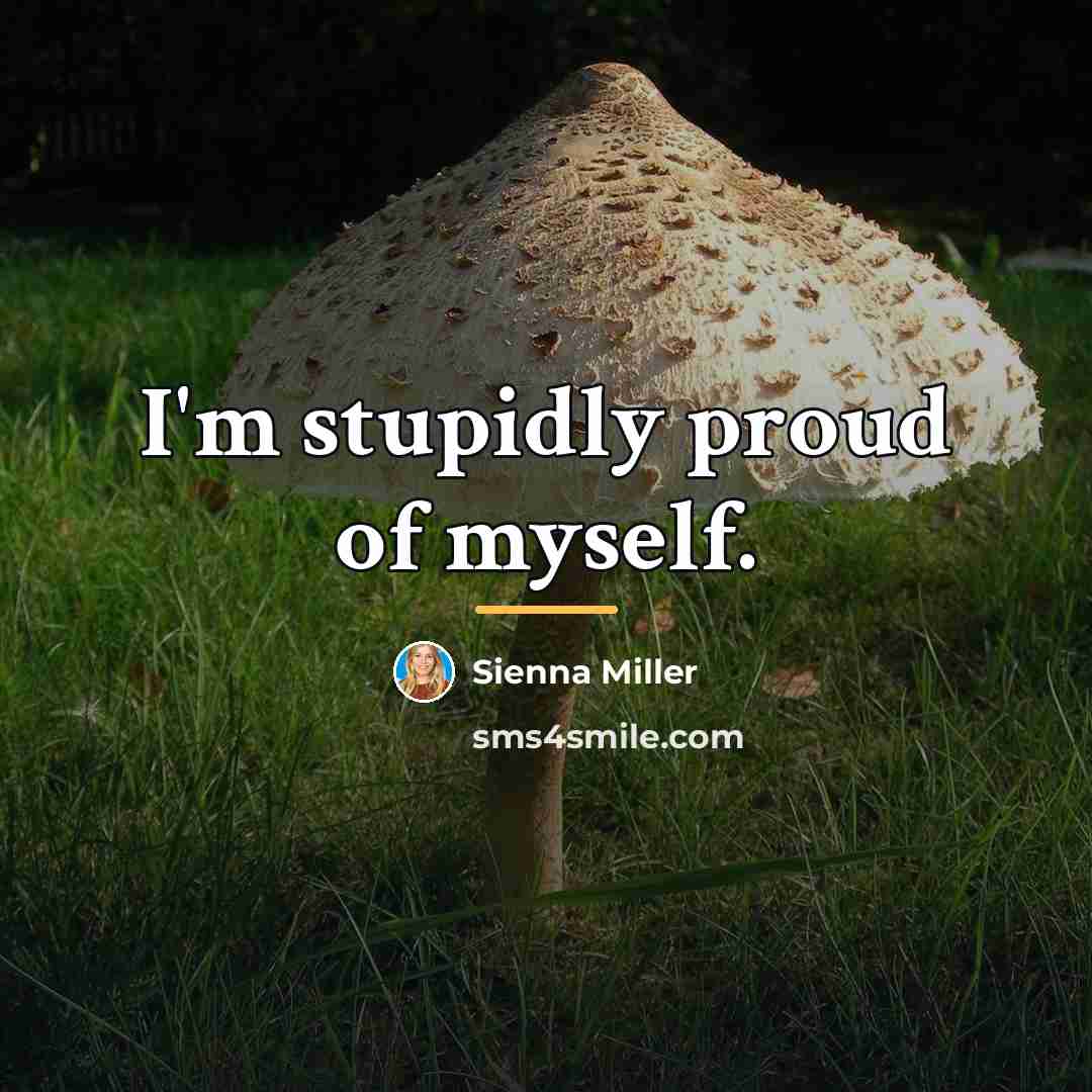 “I'm stupidly proud of myself.…” quote by Sienna Miller