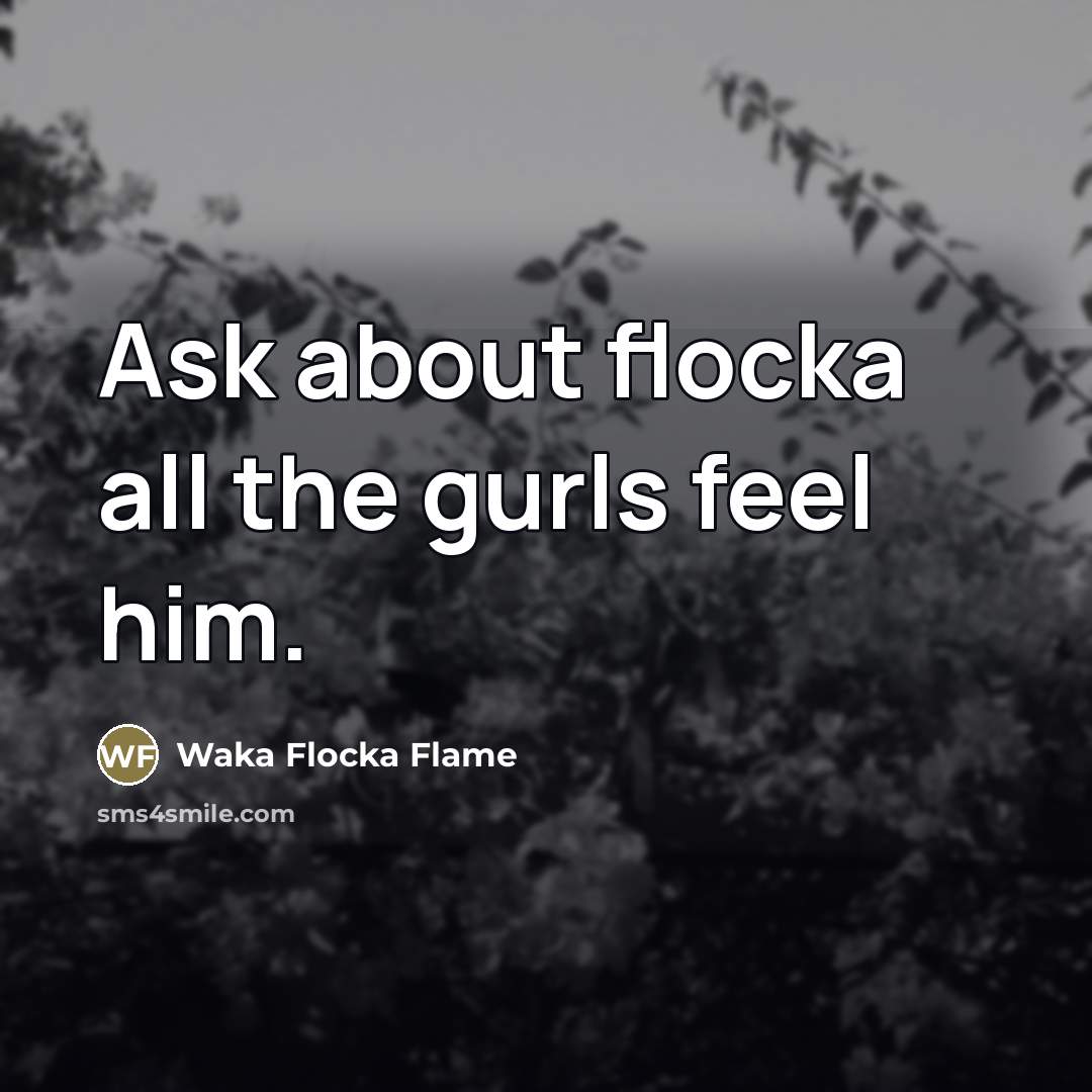 “Ask about flocka all the gurls feel him.…” quote by Waka Flocka Flame