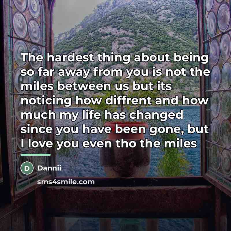 “The hardest thing about being so far away from you…” quote by Dannii