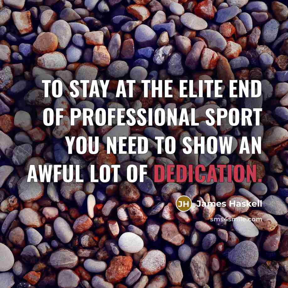 “To stay at the elite end of professional sport you…” quote by James Haskell