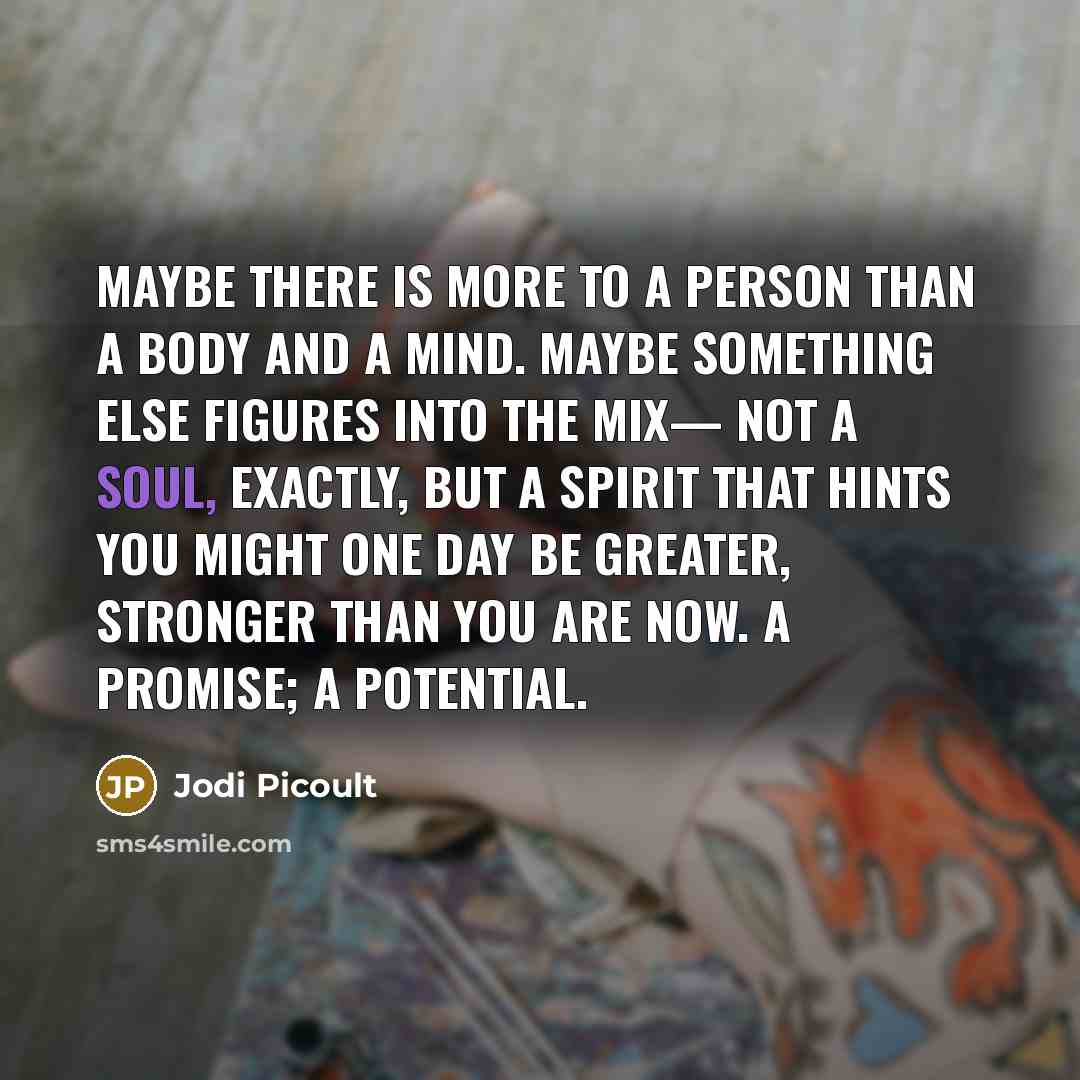 “maybe there is more to a person than a body…” quote by Jodi Picoult