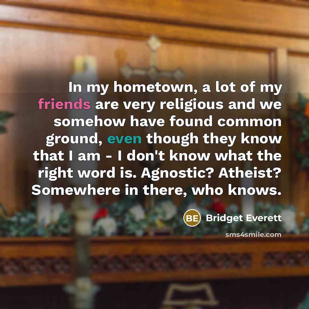 “In my hometown, a lot of my friends are very…” quote by Bridget Everett
