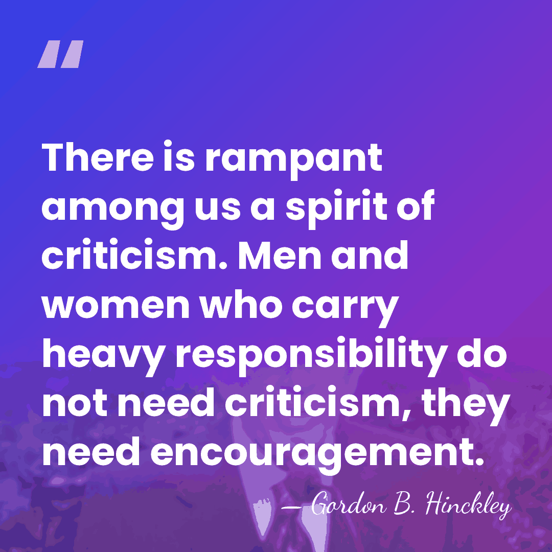 There is rampant among us a spirit of criticism. Men and women&hellip; - Gordon B. Hinckley